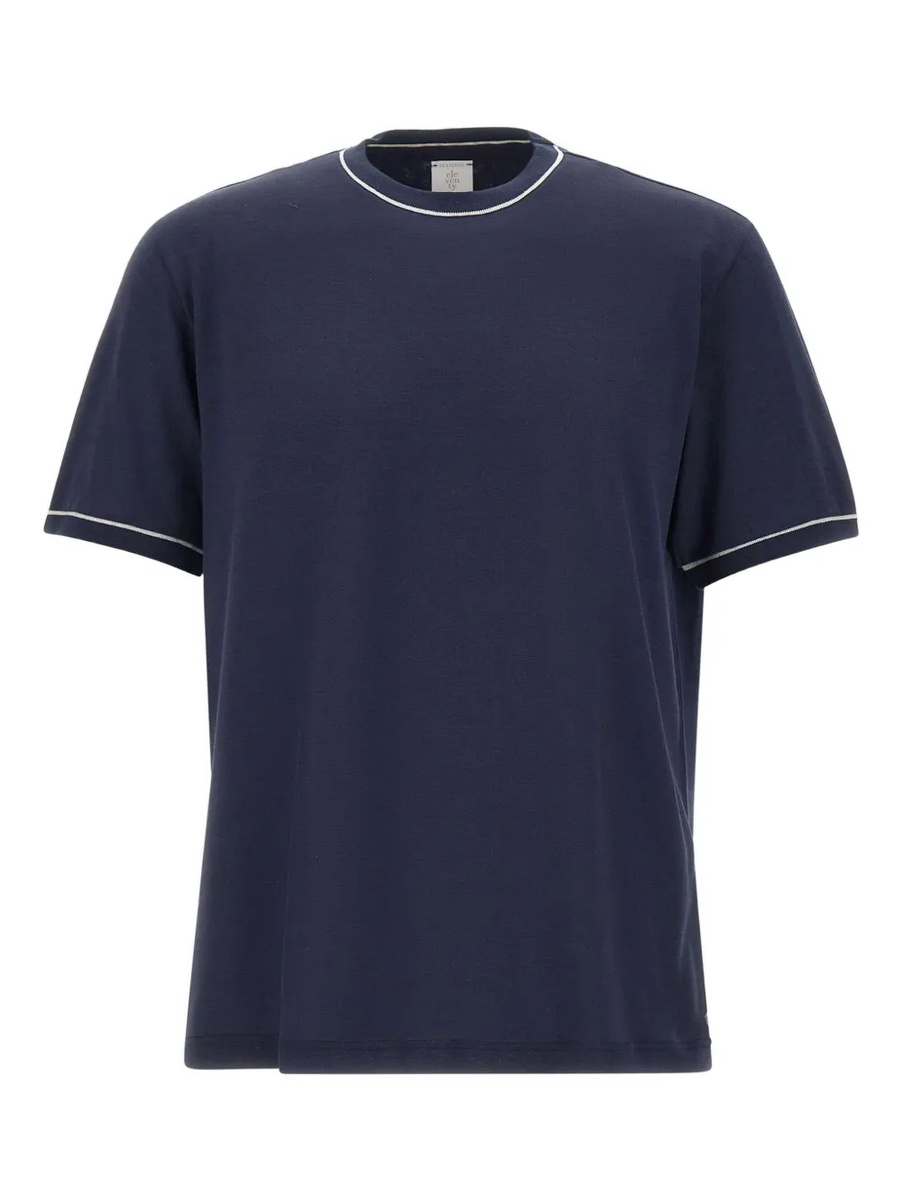 Eleventy contrast-trim T-shirt Blauw