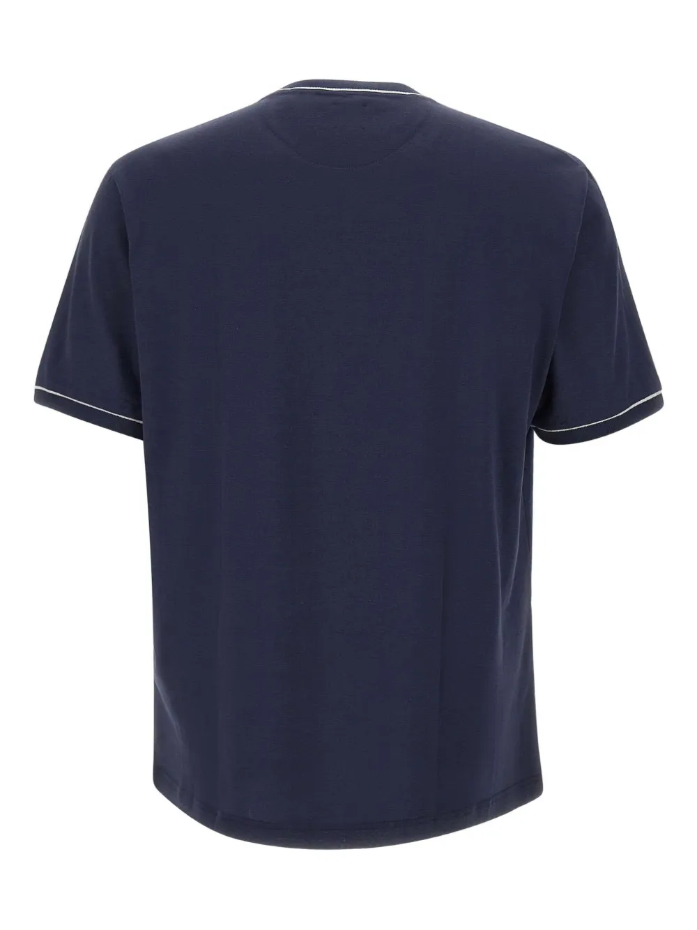 Eleventy contrast-trim T-shirt Blauw
