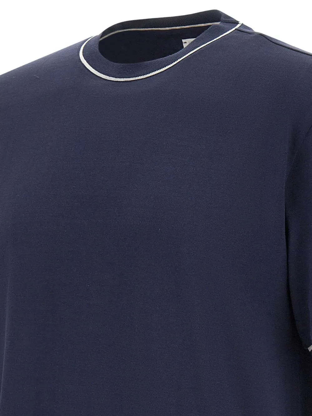 Eleventy contrast-trim T-shirt Blauw