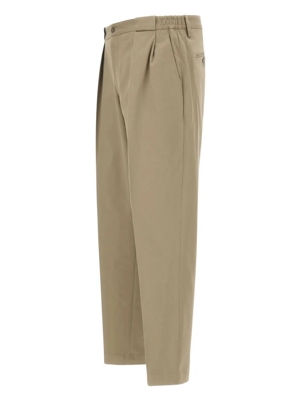 Briglia 1949 pleated cotton-blend trousers Beige