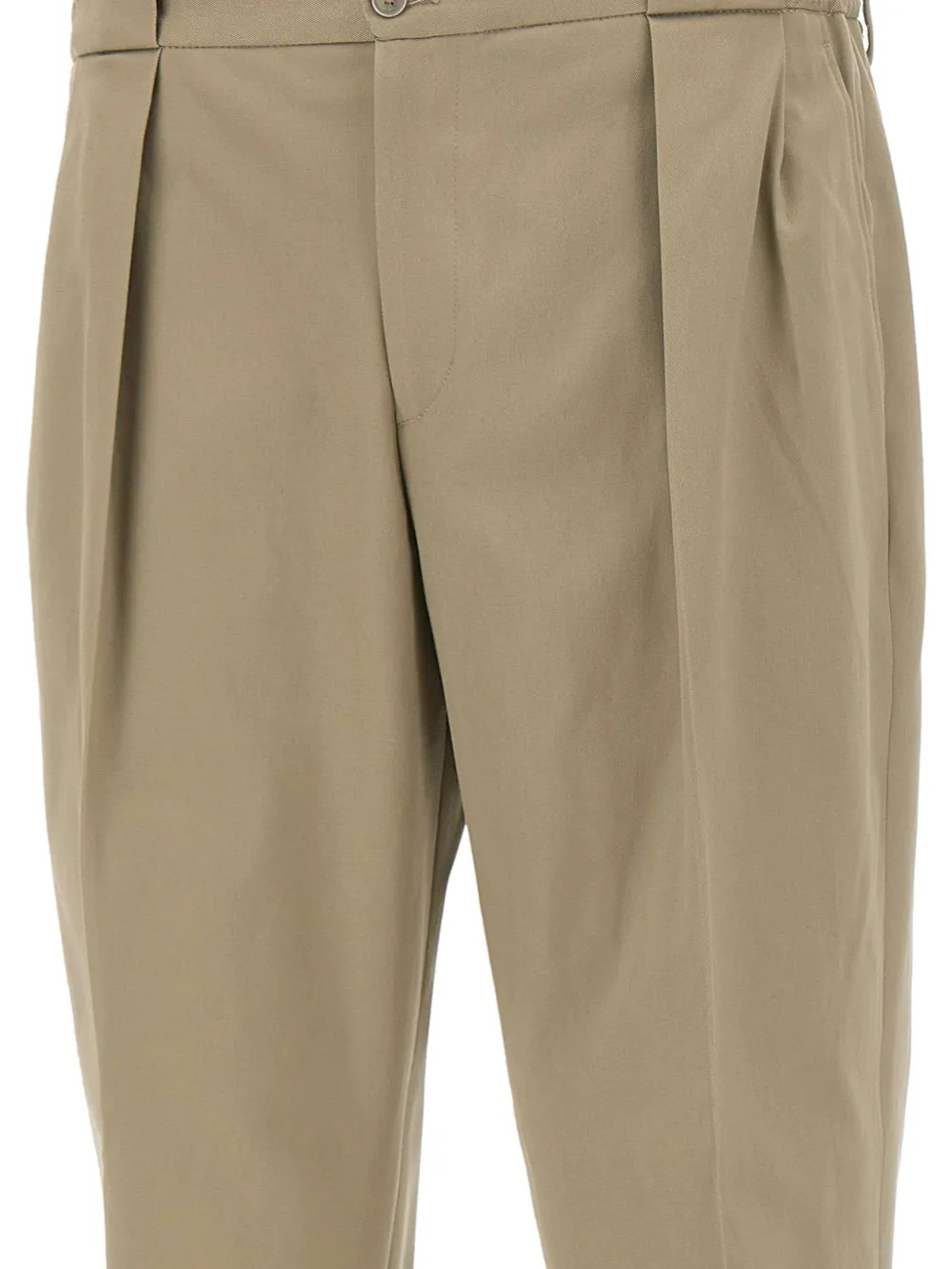 Briglia 1949 pleated cotton-blend trousers Beige