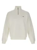 Lacoste half-zip embroidered sweatshirt - White