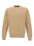 Lacoste logo-patch crew-neck sweatshirt - Neutrals