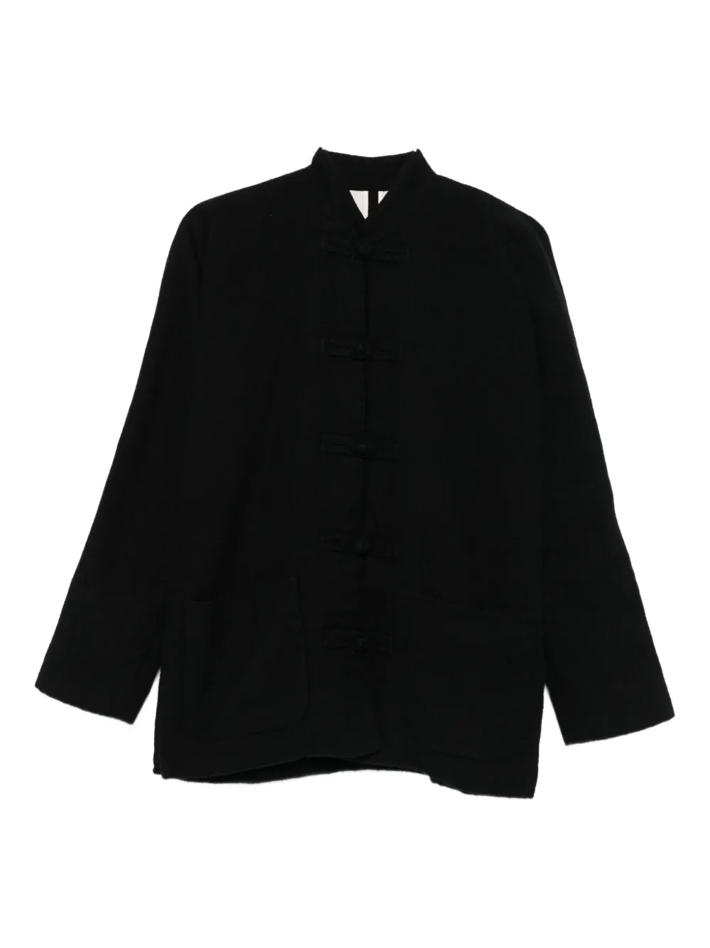 Uma Wang frog-fastening patch-pocket jacket Zwart