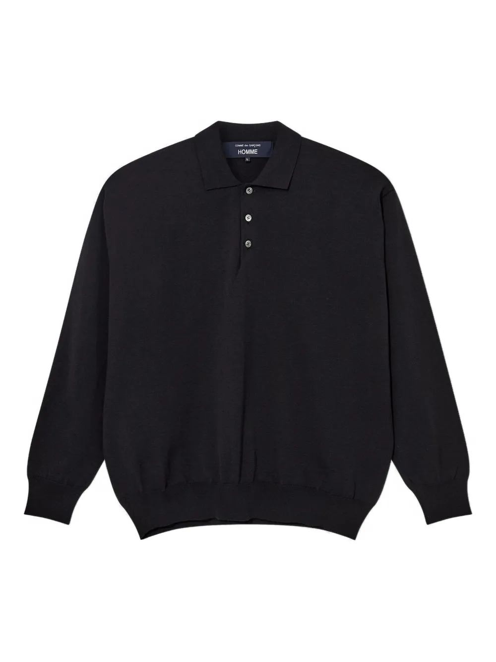 Comme des Garçons Homme buttoned long-sleeve polo shirts – Blue