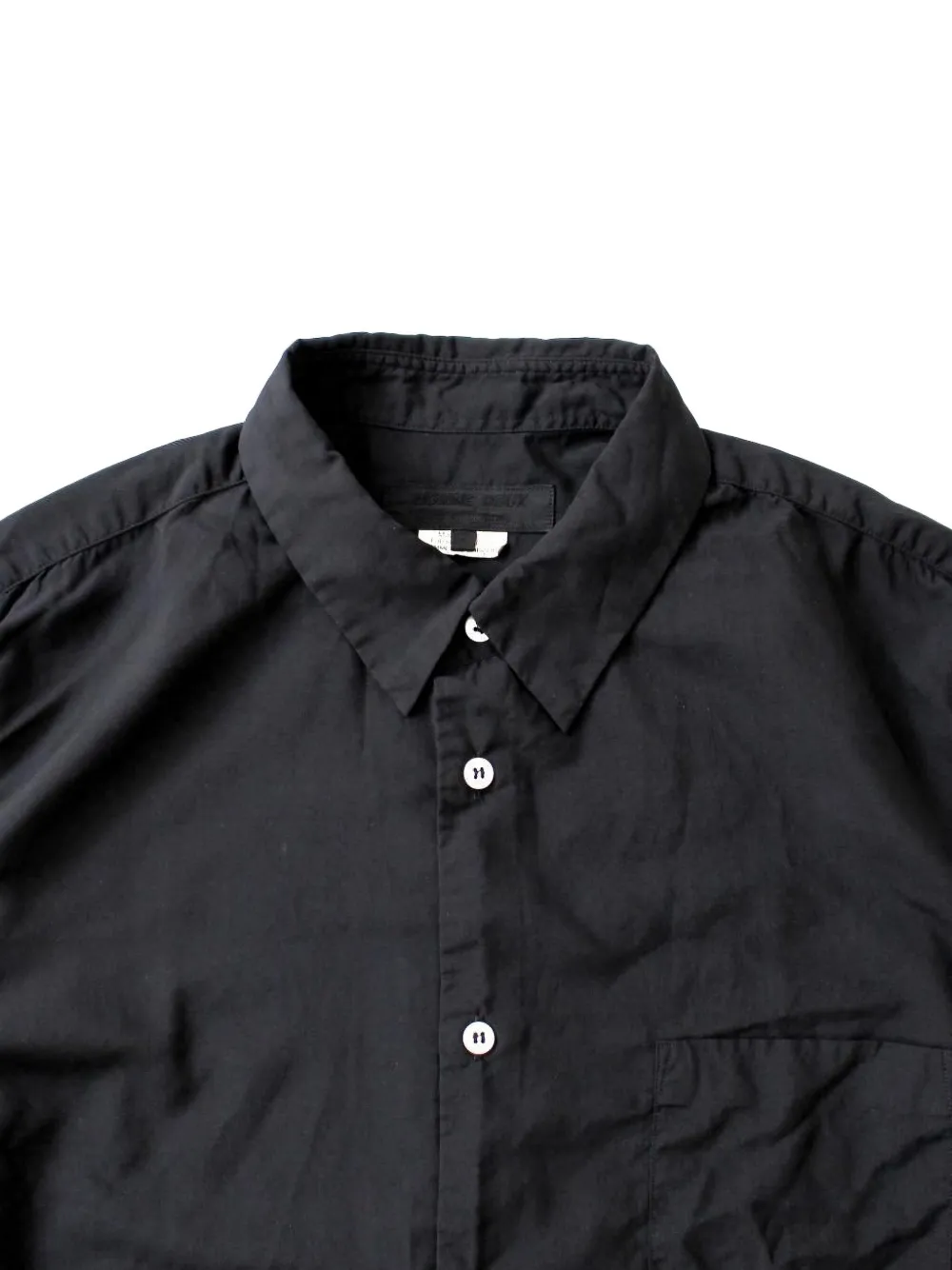 Comme des Garçons Homme Deux Overhemd met zak en knoop Zwart