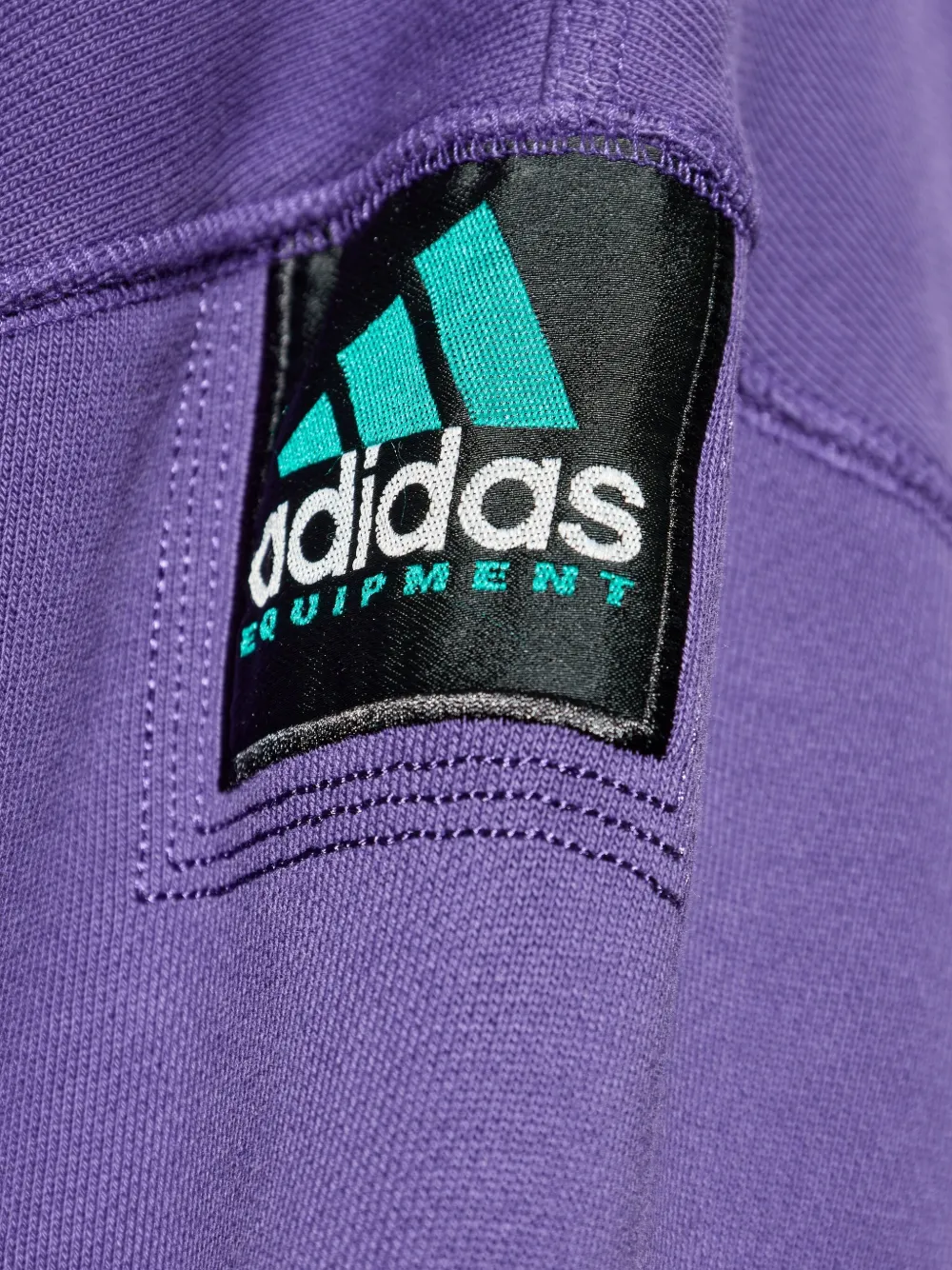 adidas zip-up logo-patch hoodie Paars