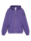 adidas zip-up logo-patch hoodie - Purple