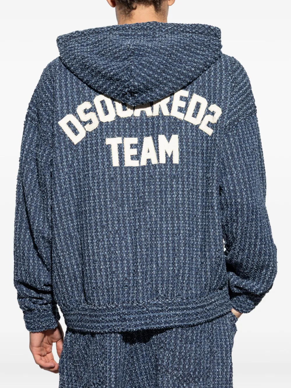 DSQUARED2 hooded zip-up jacket Blauw