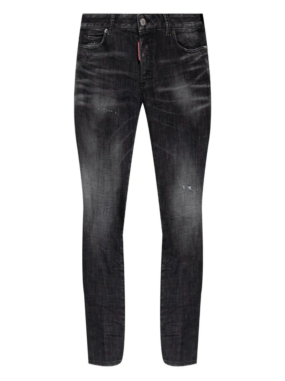 Dsquared2 Faded Distressed Jeans In Gray