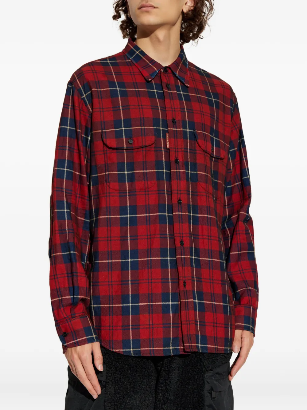 DSQUARED2 Geruit overhemd Rood