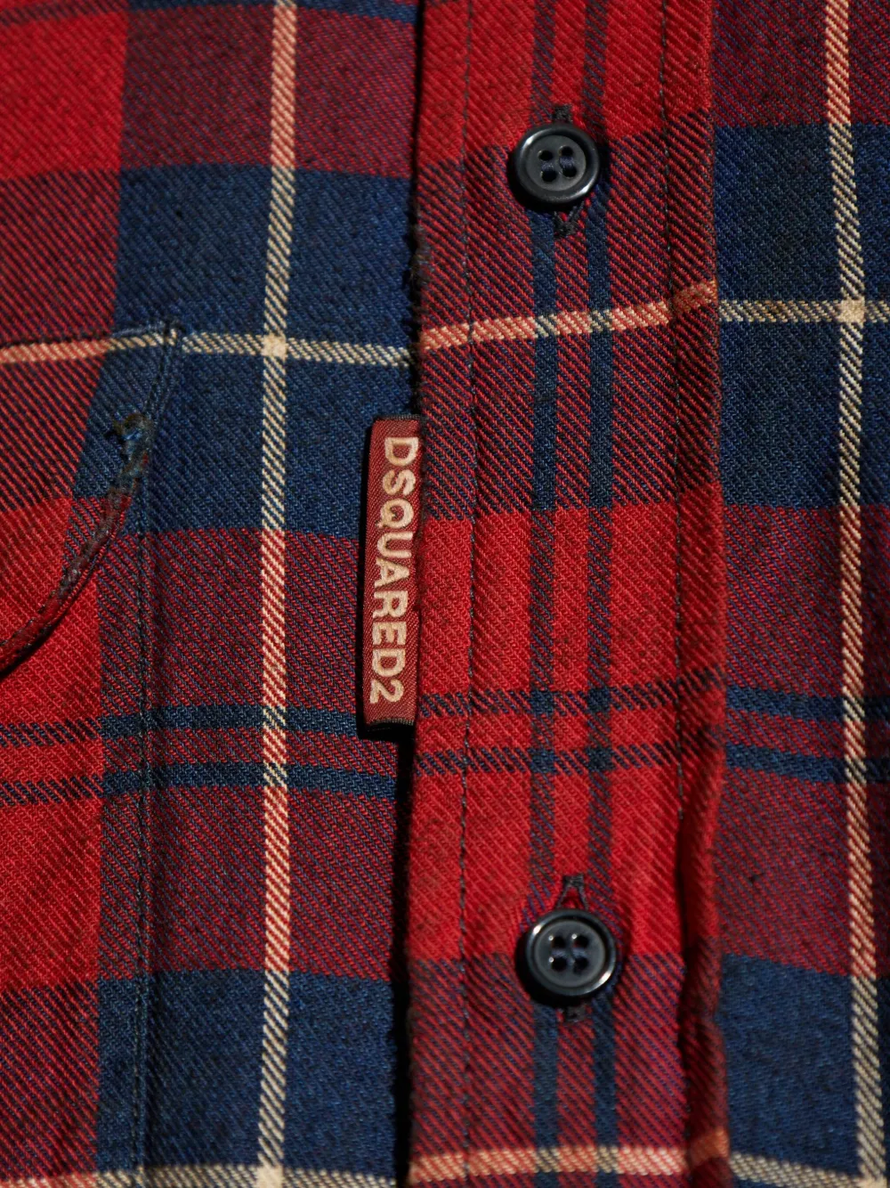 DSQUARED2 Geruit overhemd Rood