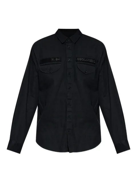 DSQUARED2 logo-embroidered cotton shirt