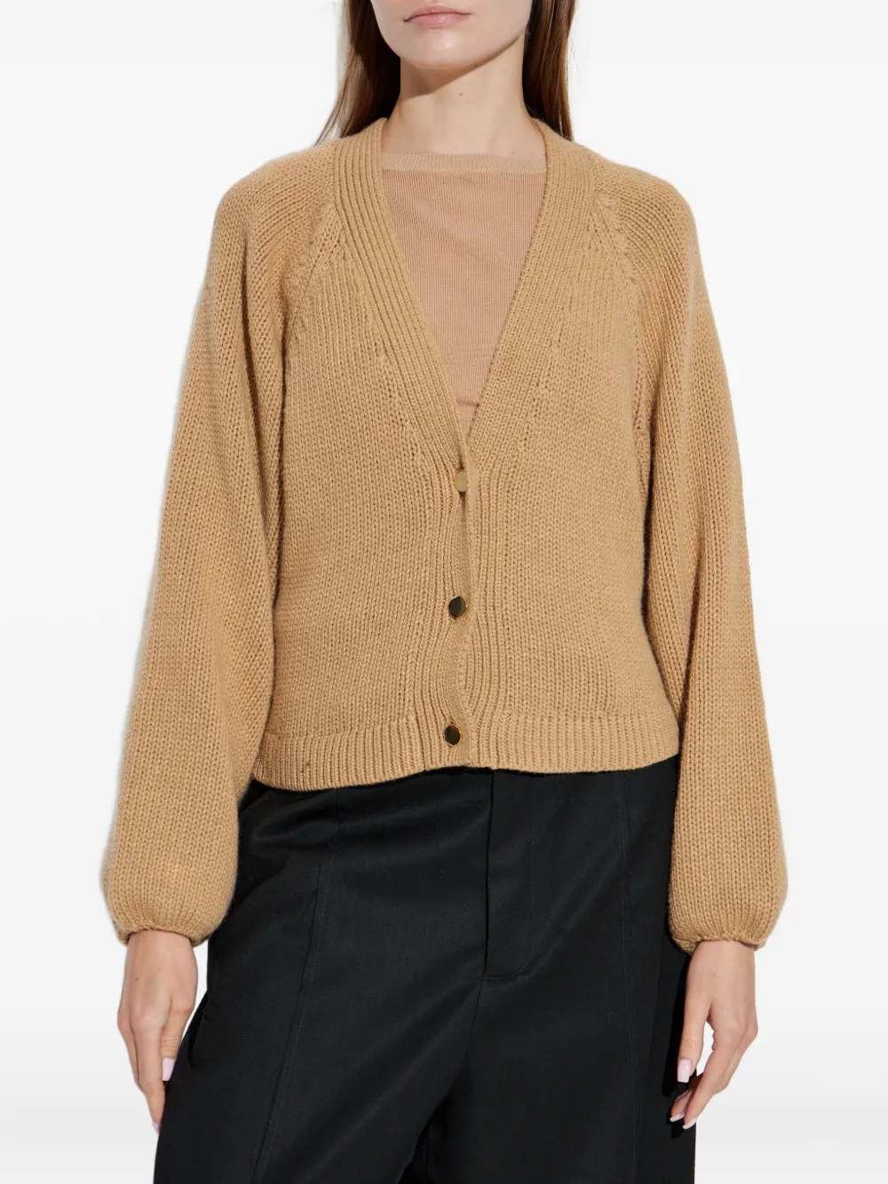 Officine Generale Vest met ballonmouwen Beige