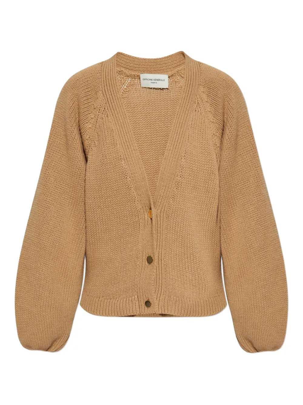 Officine Generale Vest met ballonmouwen Beige