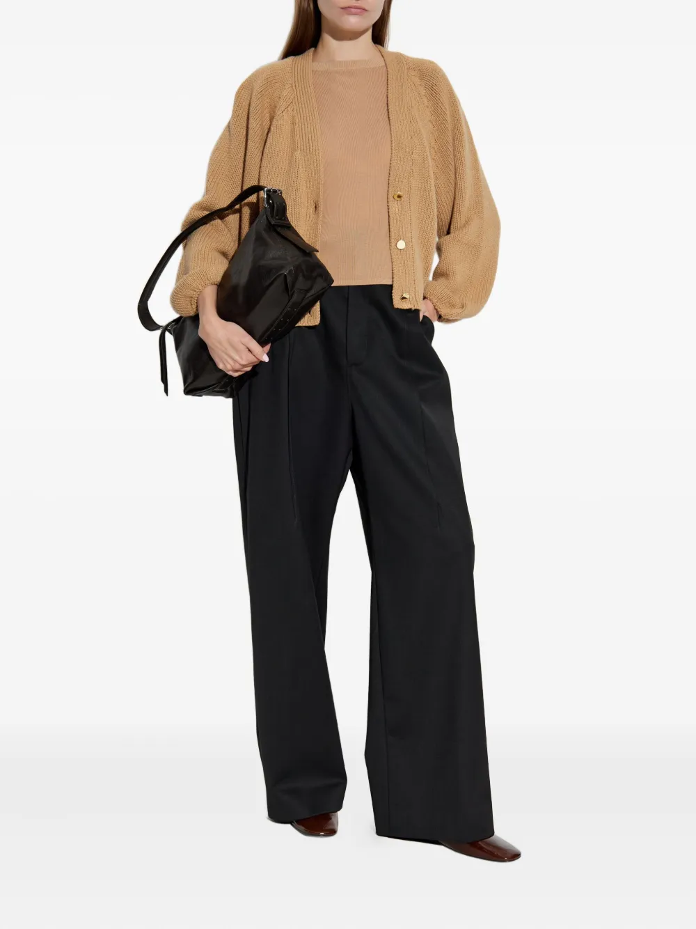 Officine Generale Vest met ballonmouwen Beige