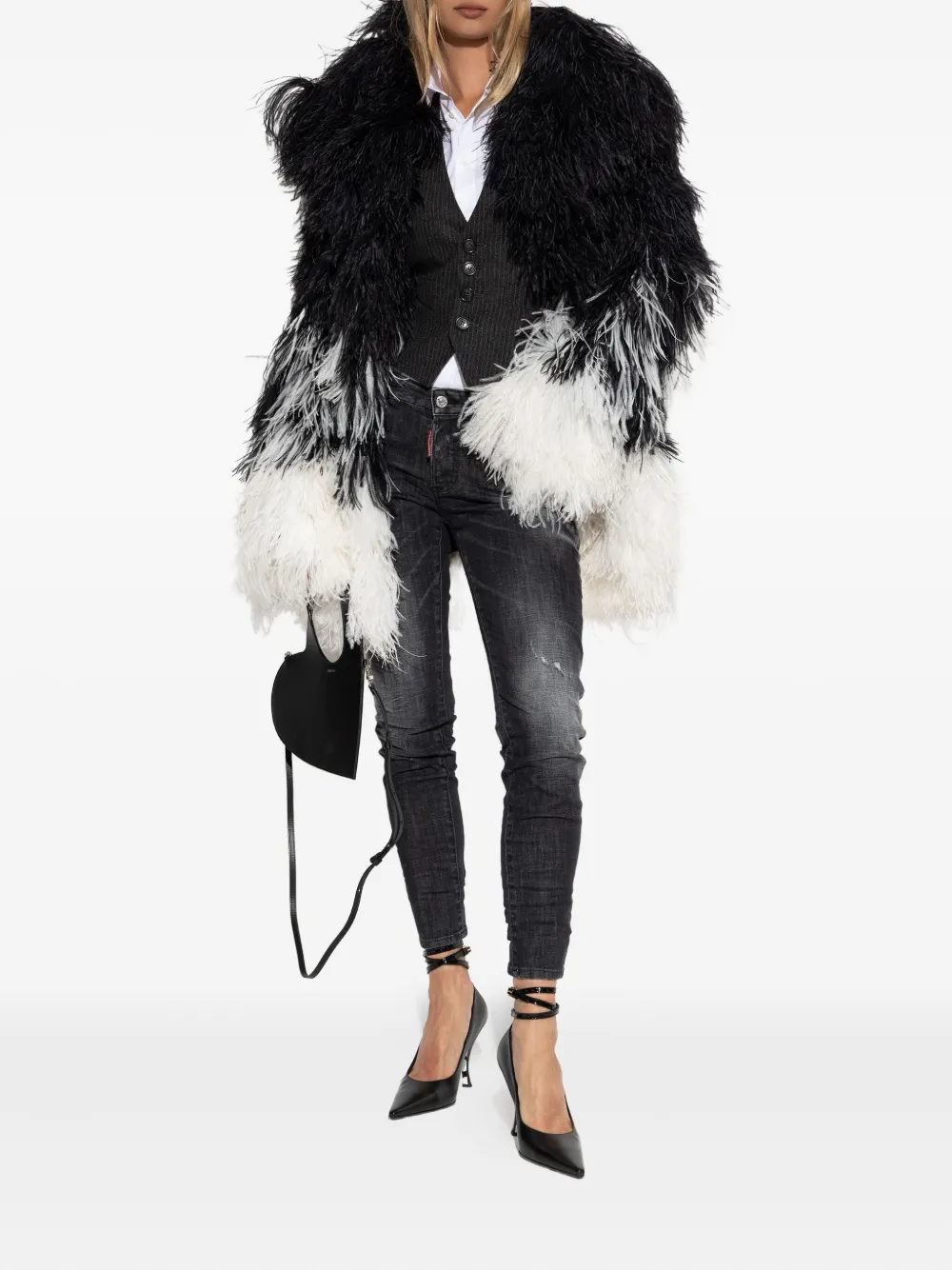 DSQUARED2 Jack met veren Zwart