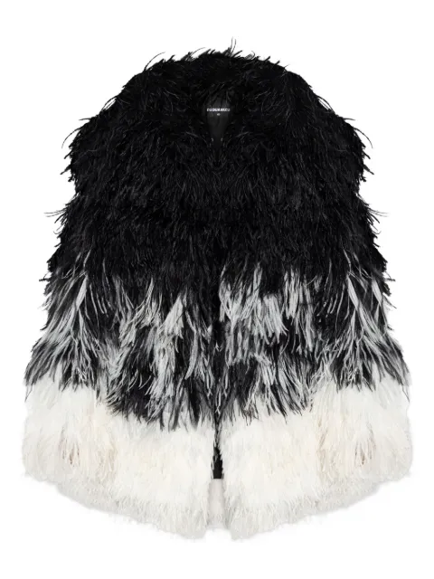 DSQUARED2 feather-trimmed jacket
