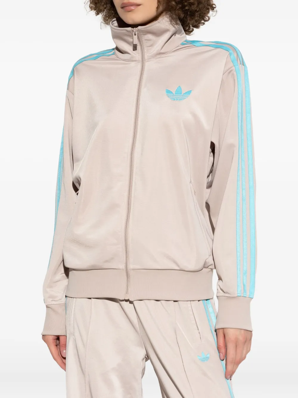 Adidas Originals 3-stripe Track Jacket In Neutral