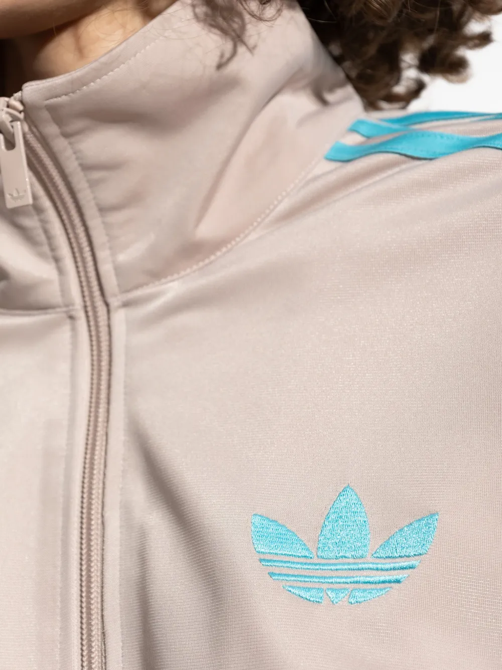 Adidas Originals 3-stripe Track Jacket In Neutral