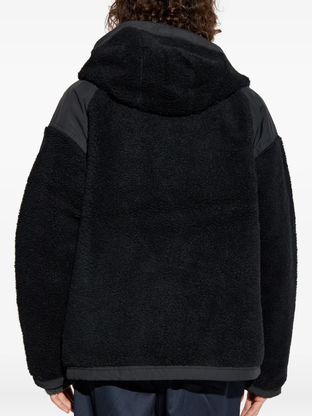 Canada Goose Fleece jack met logopatch Zwart