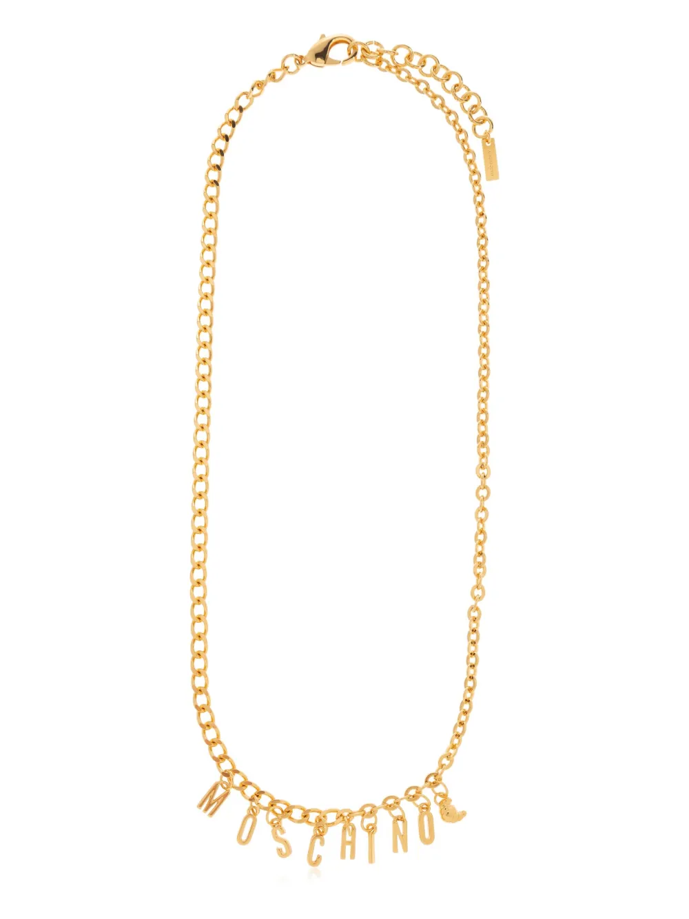 Moschino chain-link logo necklace - Oro