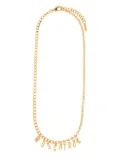 Moschino chain-link logo necklace - Gold