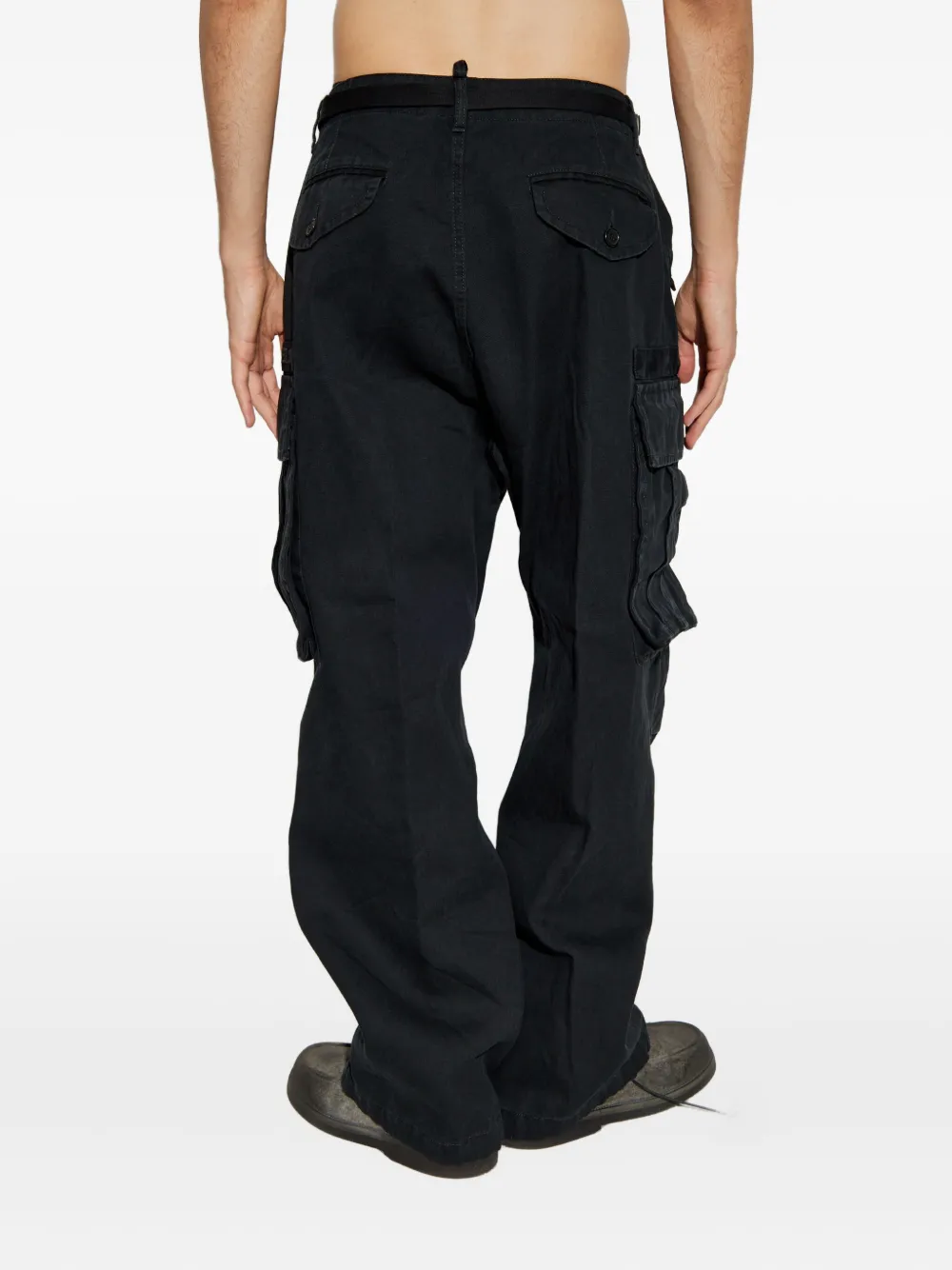 DSQUARED2 Broek met cargo zak Zwart