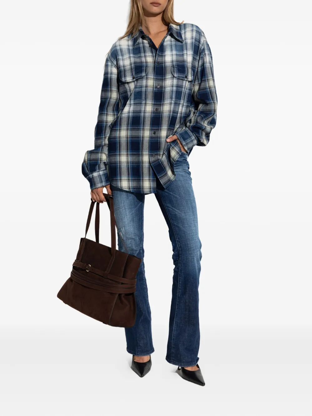 DSQUARED2 Geruit shirt - Blauw
