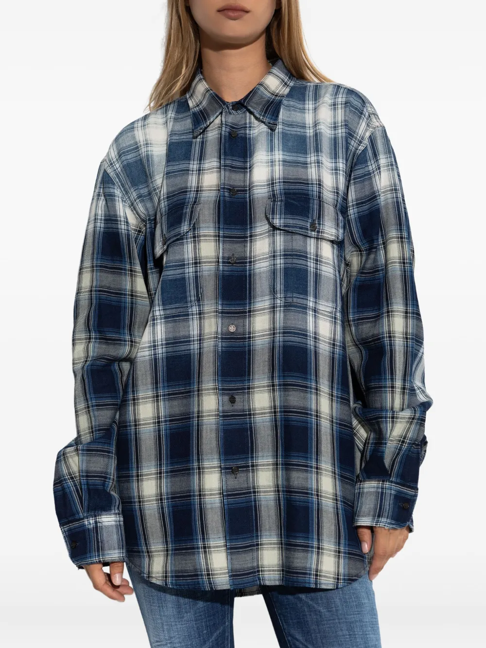 DSQUARED2 Geruit shirt Blauw