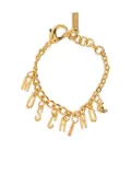 Moschino lettering-charm bracelet - Gold