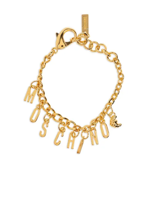 Moschino lettering-charm bracelet