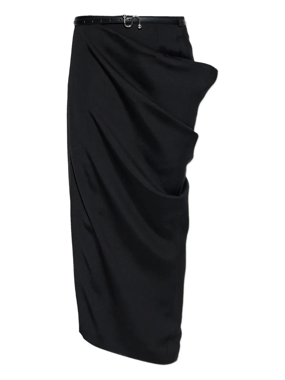 Sportmax Pontida draped belted maxi skirt | Black | Image 1
