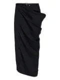 Sportmax Pontida draped belted maxi skirt - Black