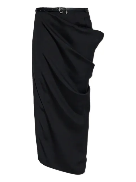 Sportmax Pontida draped belted maxi skirt