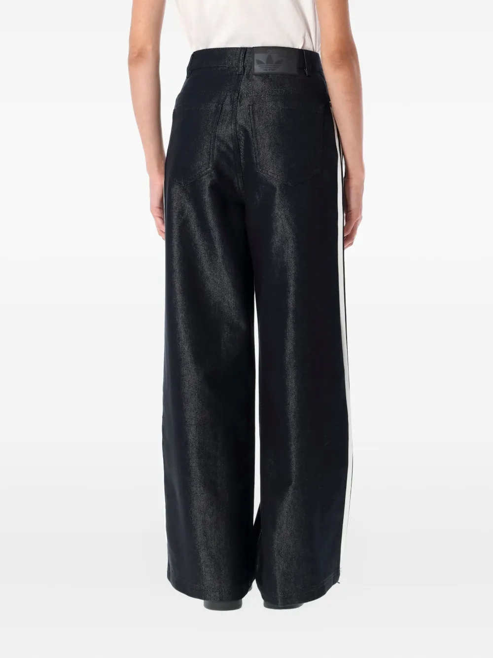 adidas 3-Stripes metallic jeans Zwart