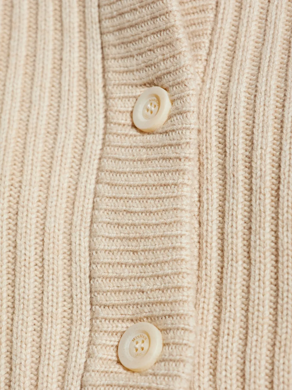 Max Mara cable-knit ribbed cardigan Beige