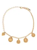 Moschino coin-pendant necklace - Gold