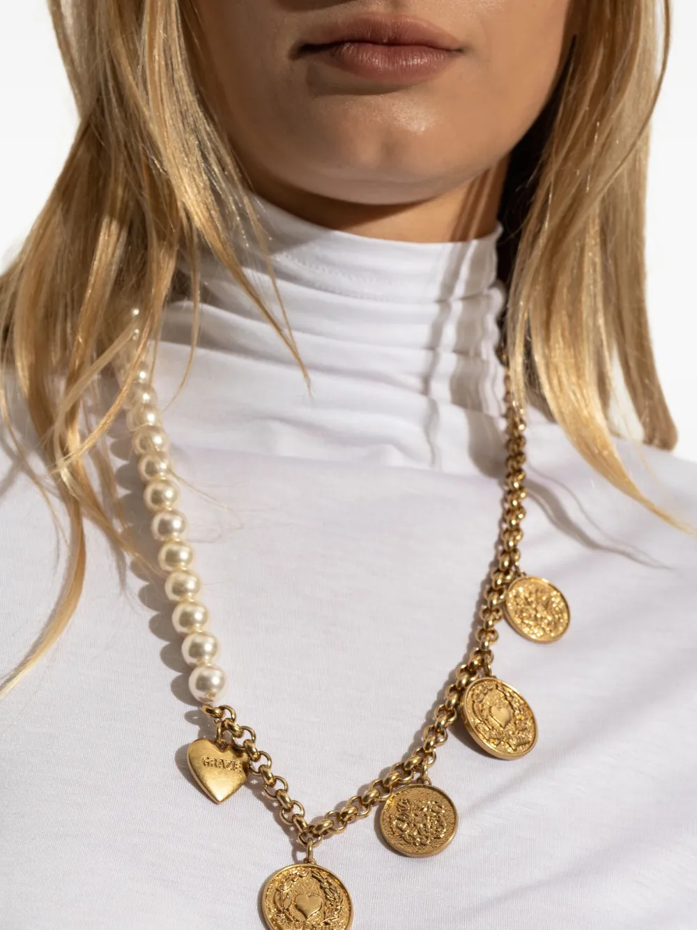 Moschino Halsketting met munthanger - Goud