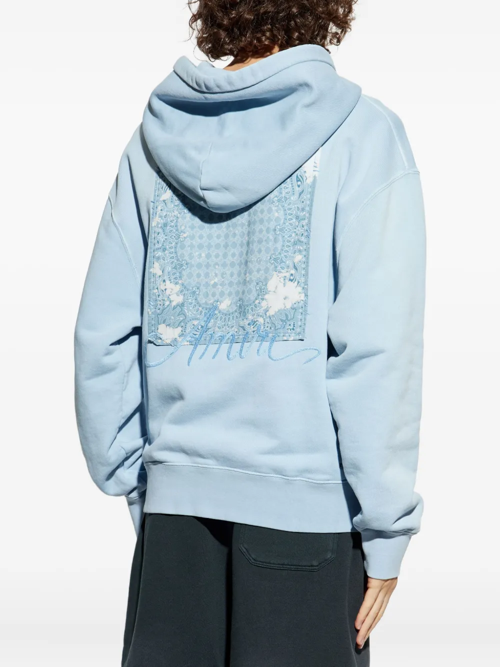AMIRI Hoodie met geborduurd logo Blauw