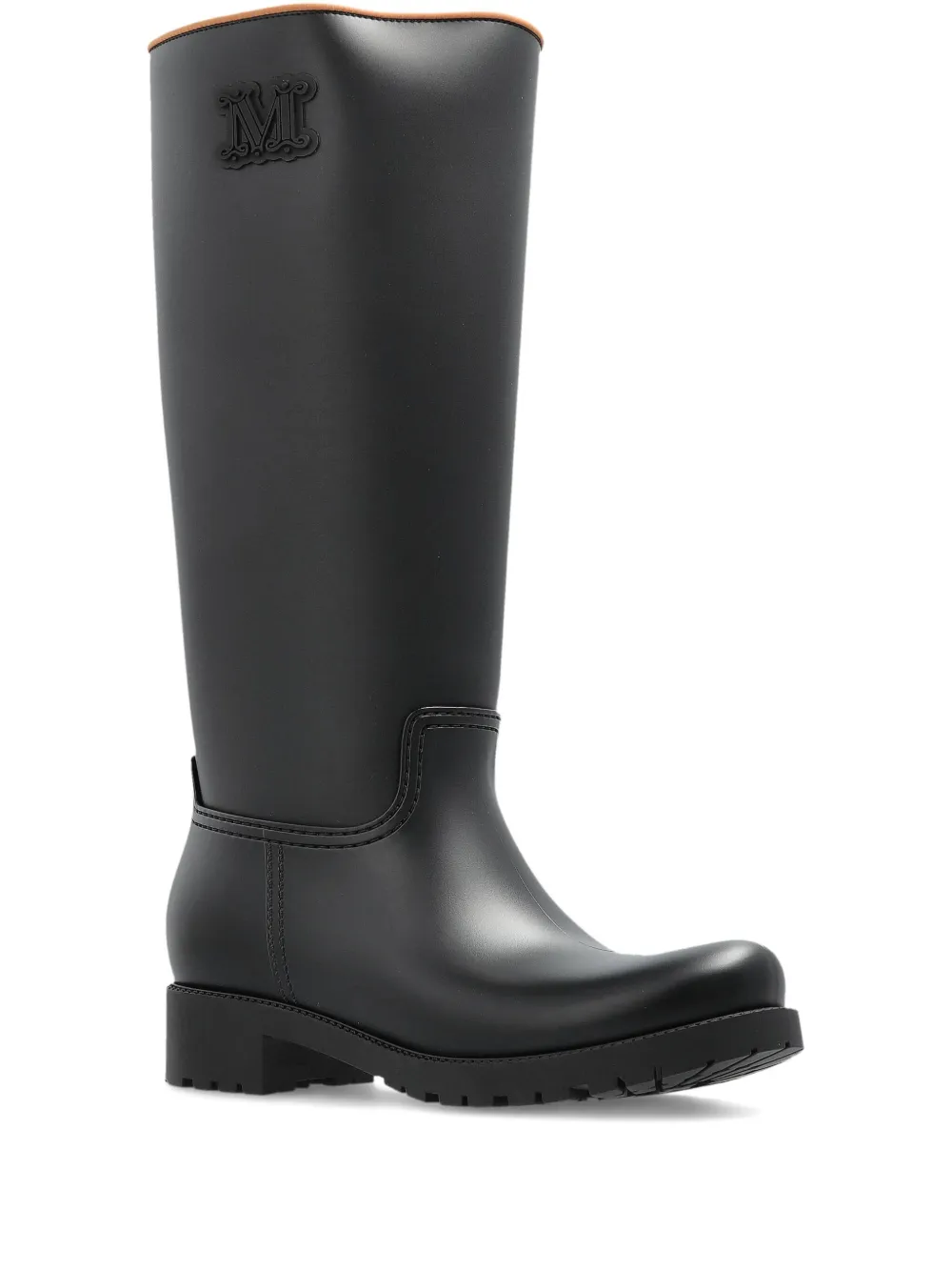 Max Mara logo-patch rain boots | Black | Image 1