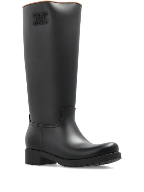 Max Mara logo-patch rain boots