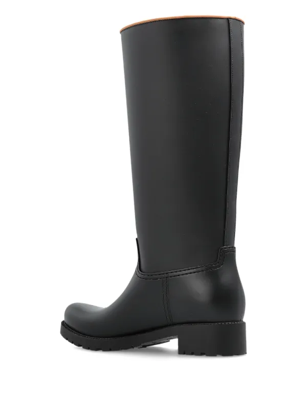 Max Mara ロゴパッチ レインブーツ | ブラック | FARFETCH JP