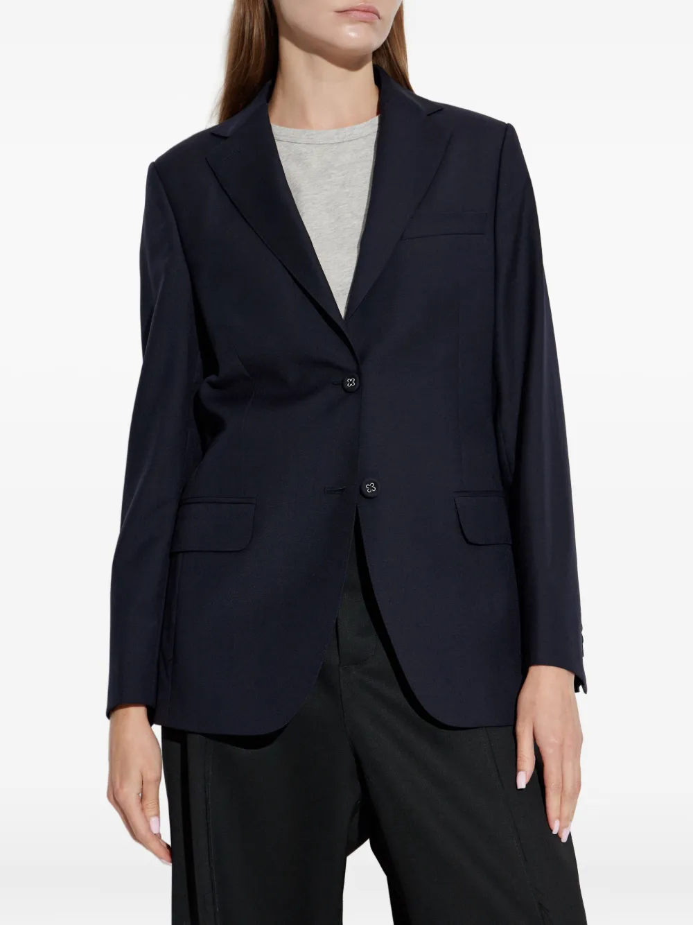 Officine Generale Blazer met enkele rij knopen Blauw