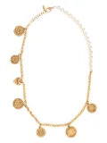 Moschino coin-charm necklace - Gold