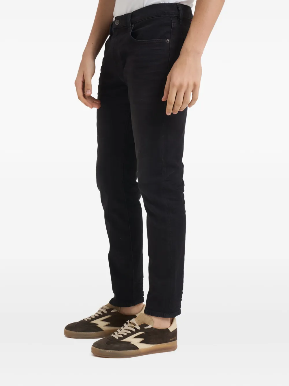 Diesel Logo Jeans In Black