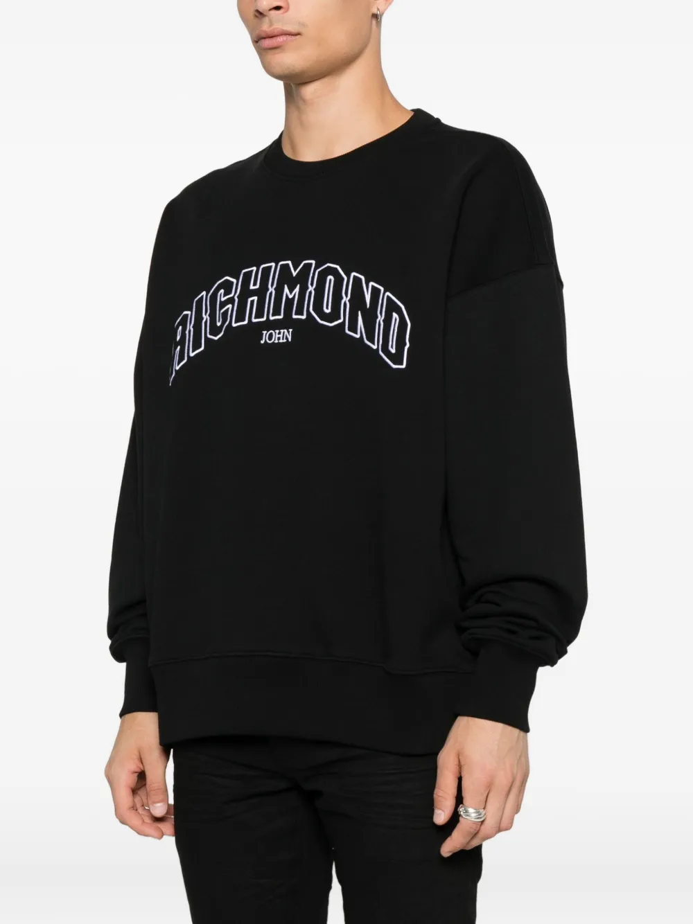 John Richmond logo-detail sweatshirt Zwart