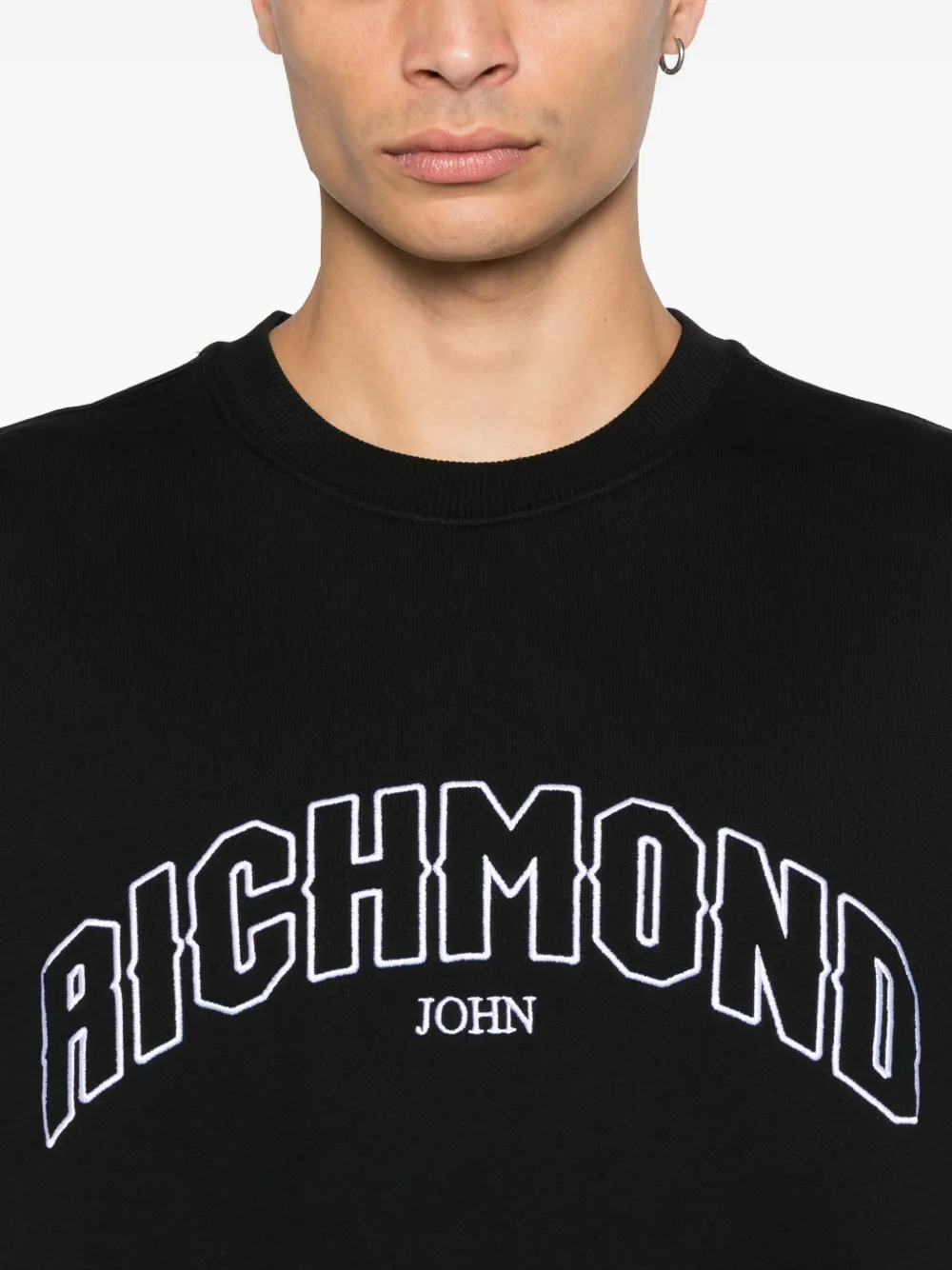 John Richmond logo-detail sweatshirt Zwart