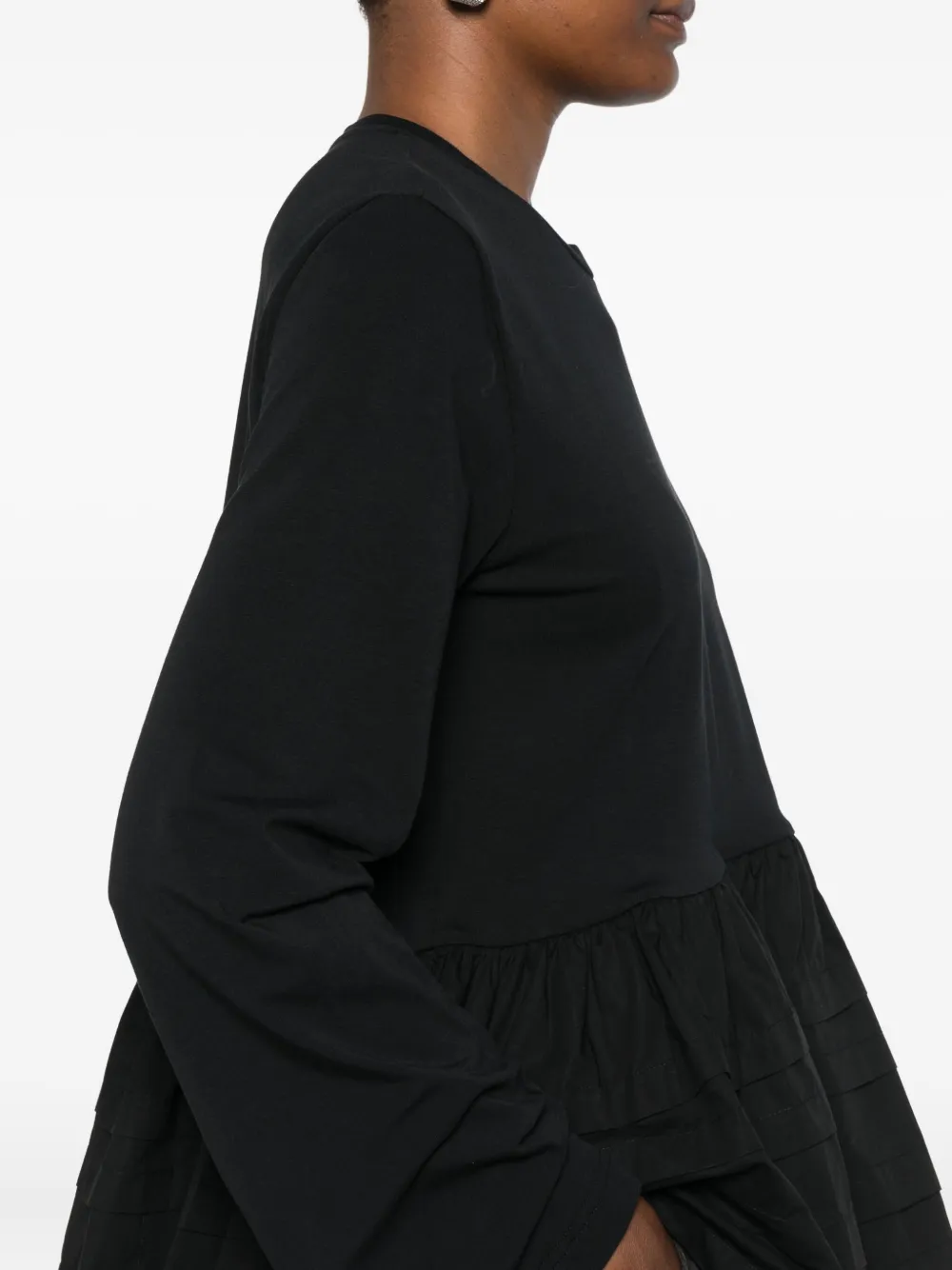 Cecilie Bahnsen Tiered-ruffles Top In Black