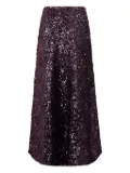 Rabanne sequin maxi skirt - Purple